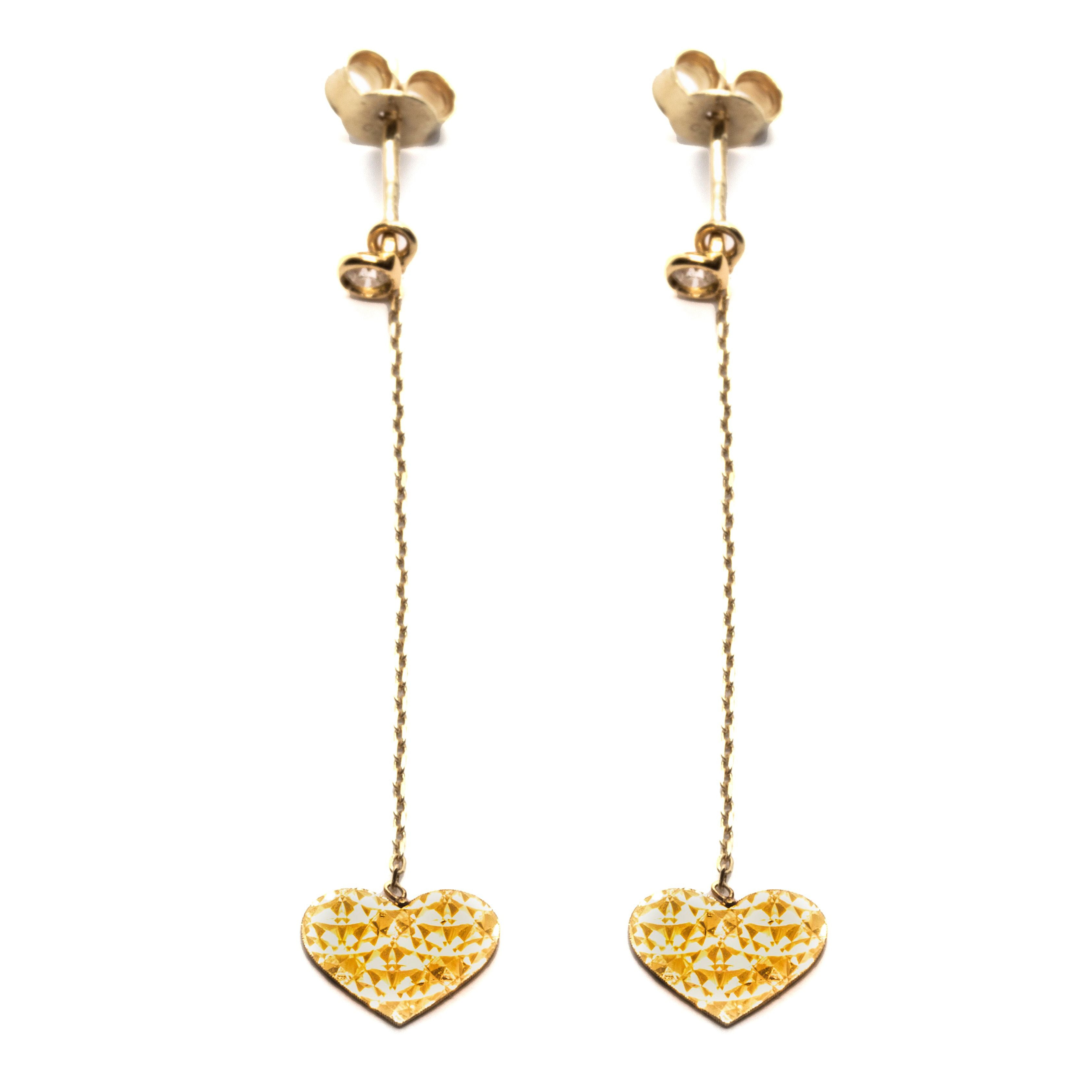 Orecchini Pendenti In Oro Giallo Di Nostra Produzione - Foto 2